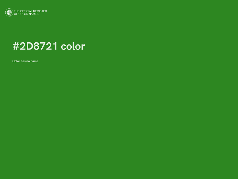 #2D8721 color image