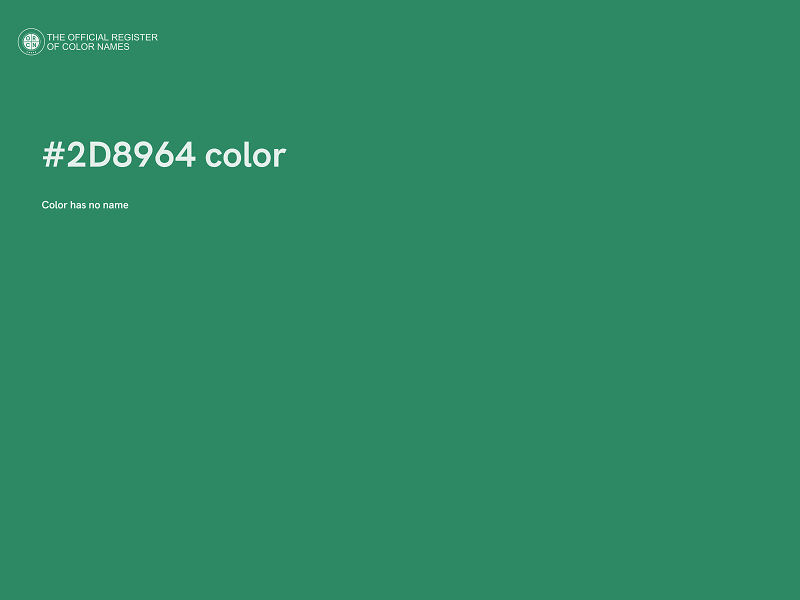 #2D8964 color image