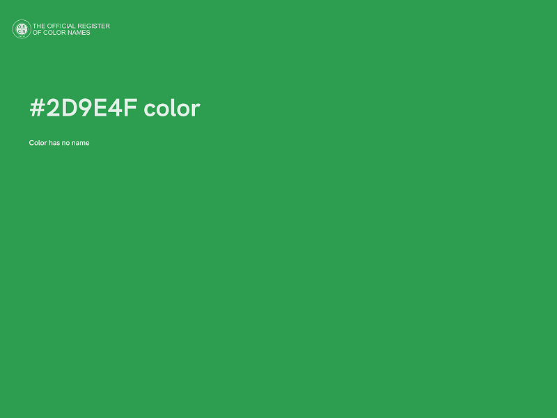 #2D9E4F color image