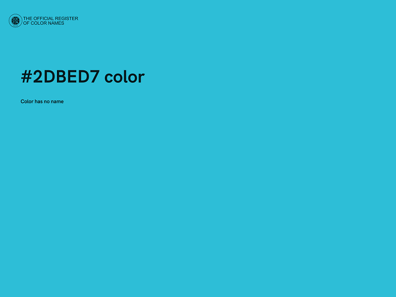 #2DBED7 color image