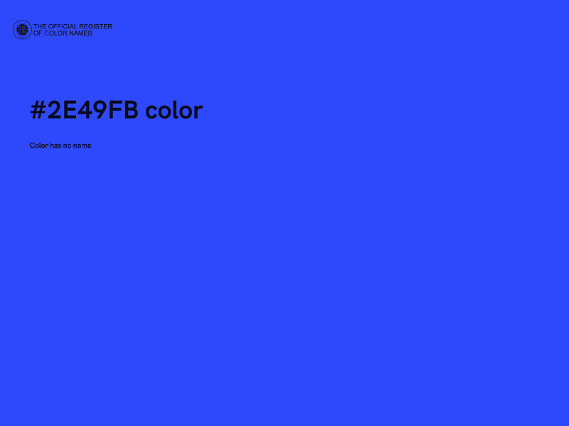 #2E49FB color image