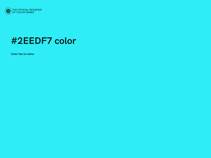 #2EEDF7 color image