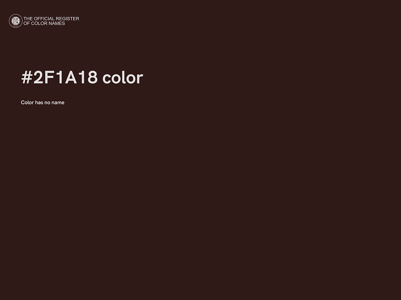 #2F1A18 color image