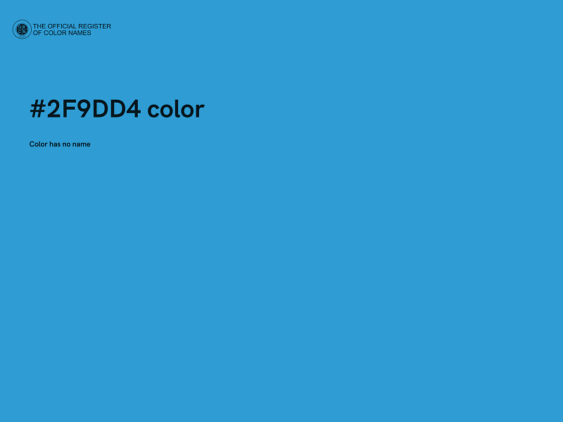 #2F9DD4 color image