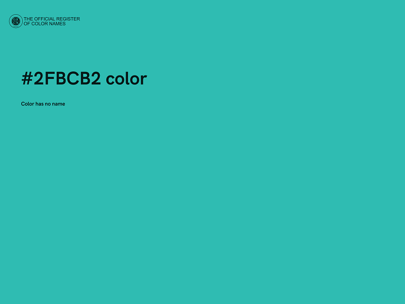 #2FBCB2 color image