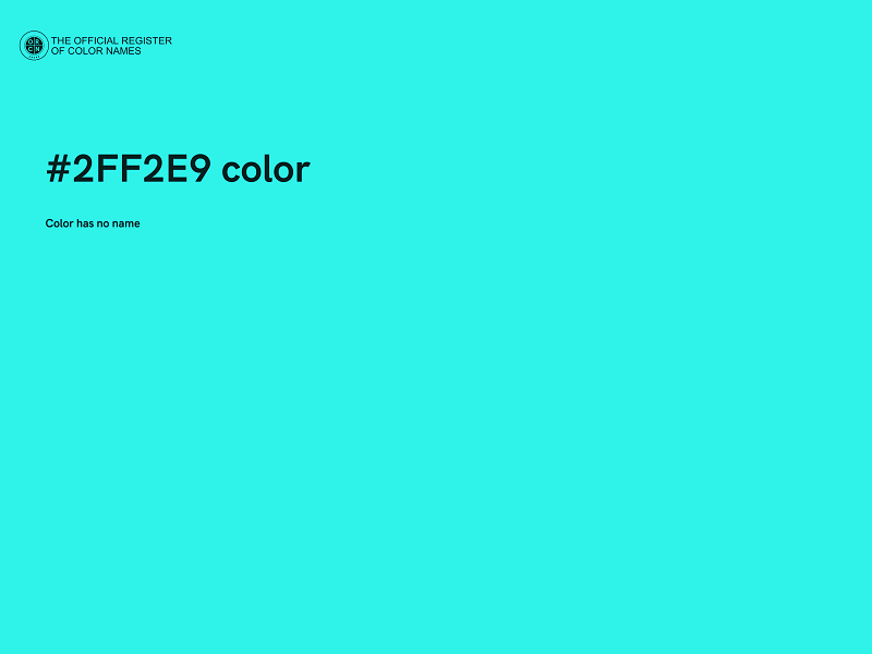 #2FF2E9 color image