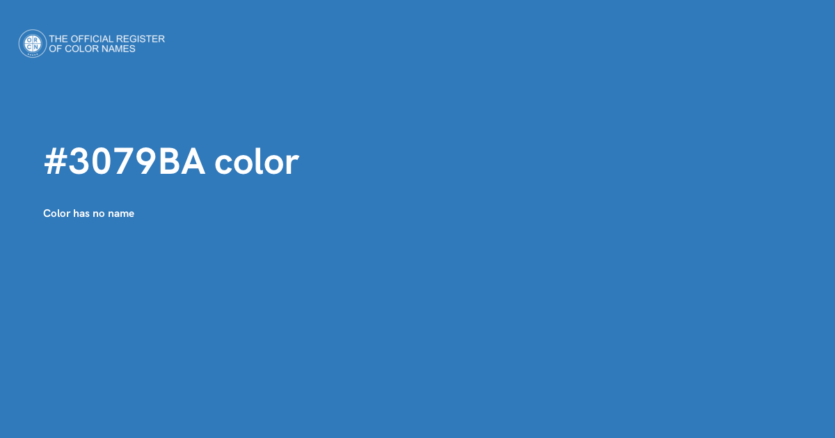 Color #3079BA - The Official Register of Color Names