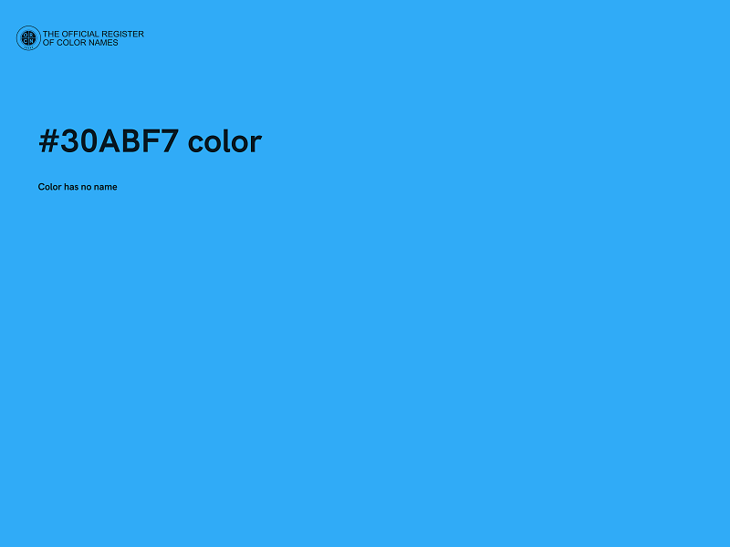 #30ABF7 color image