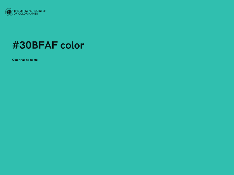 #30BFAF color image