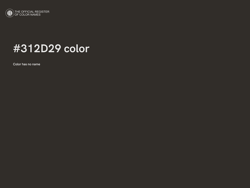 #312D29 color image