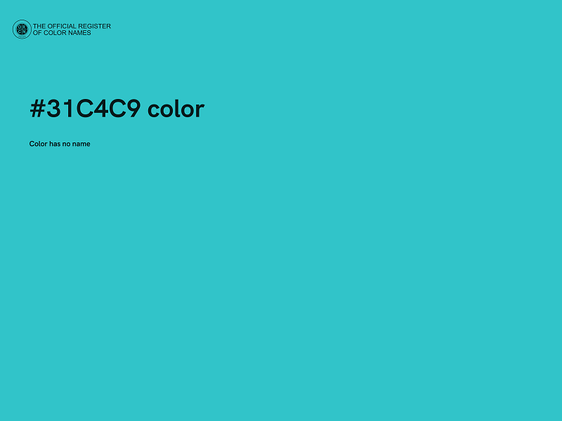 #31C4C9 color image