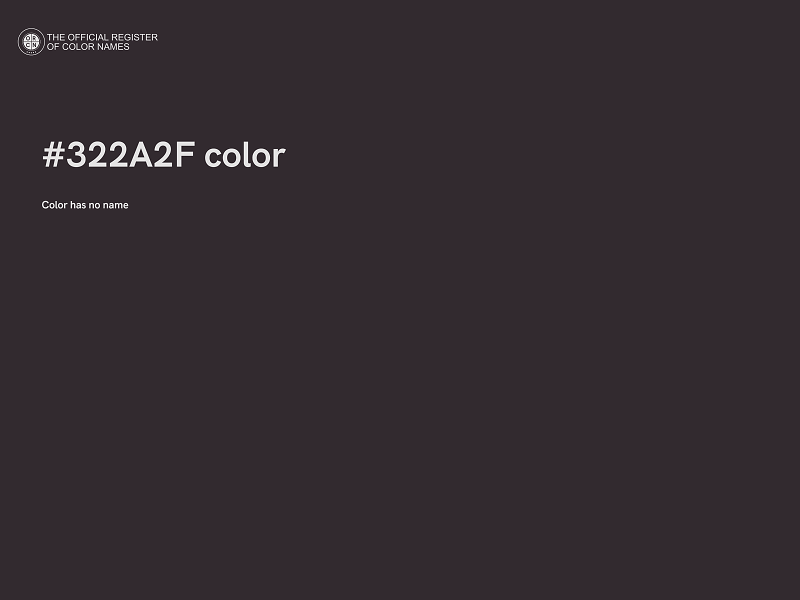 #322A2F color image