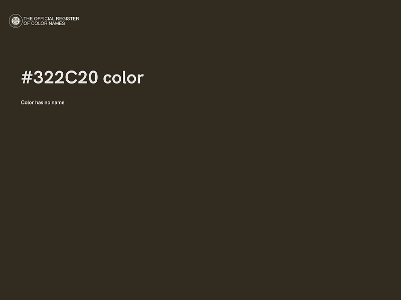 #322C20 color image