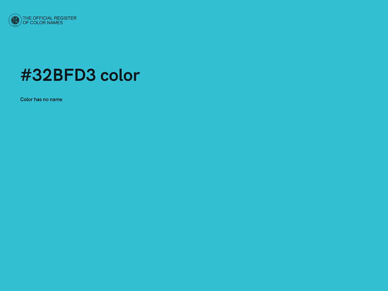 #32BFD3 color image