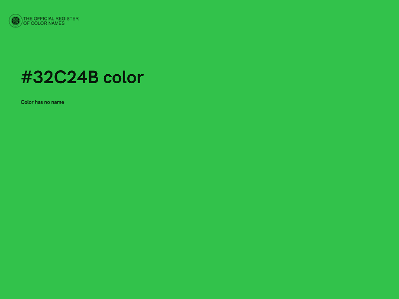 #32C24B color image