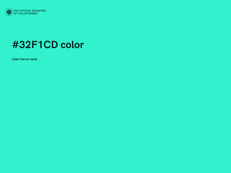 #32F1CD color image