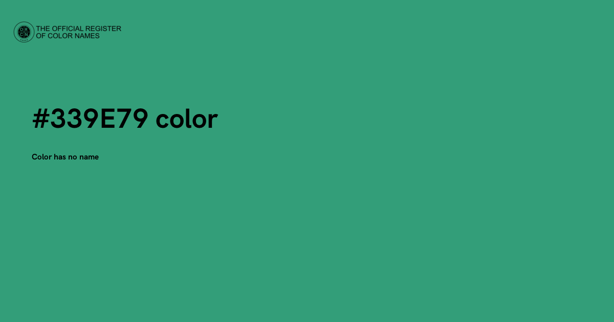 Color #339E79 - The Official Register of Color Names