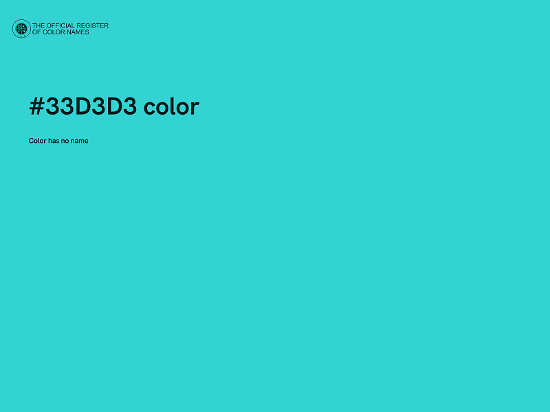 #33D3D3 color image