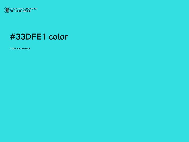 #33DFE1 color image