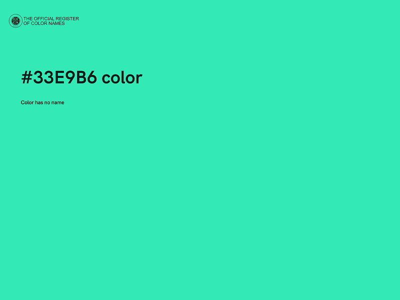 #33E9B6 color image