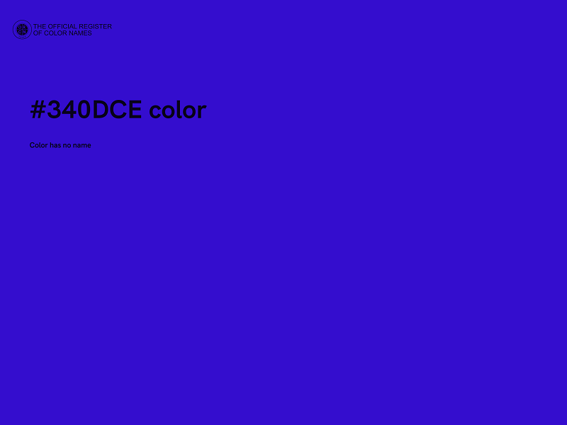 #340DCE color image