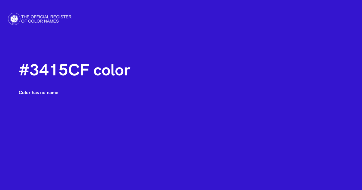Color #3415CF - The Official Register of Color Names