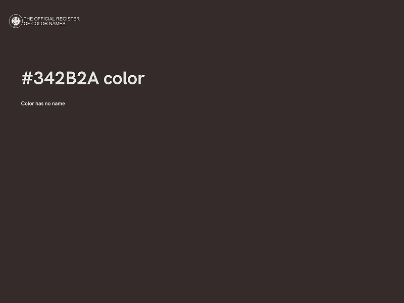 #342B2A color image