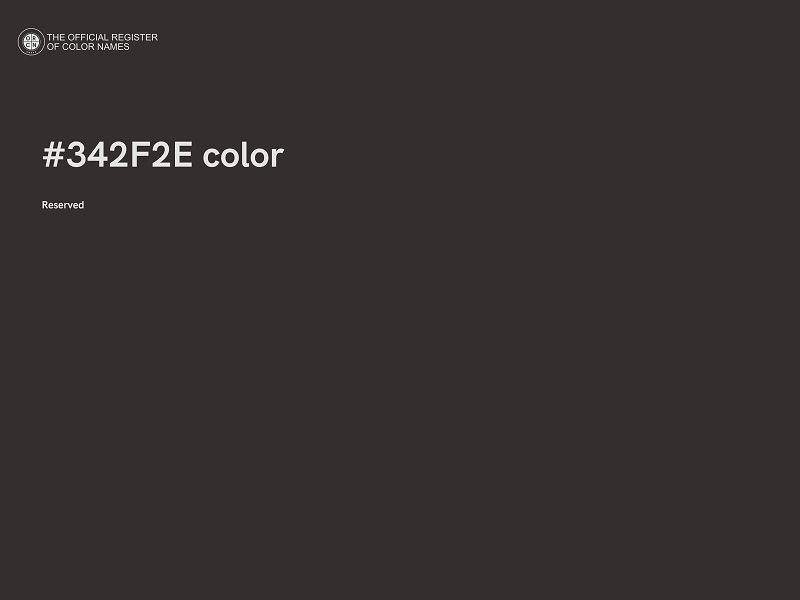 #342F2E color image