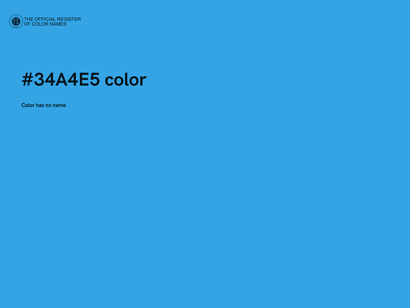 #34A4E5 color image