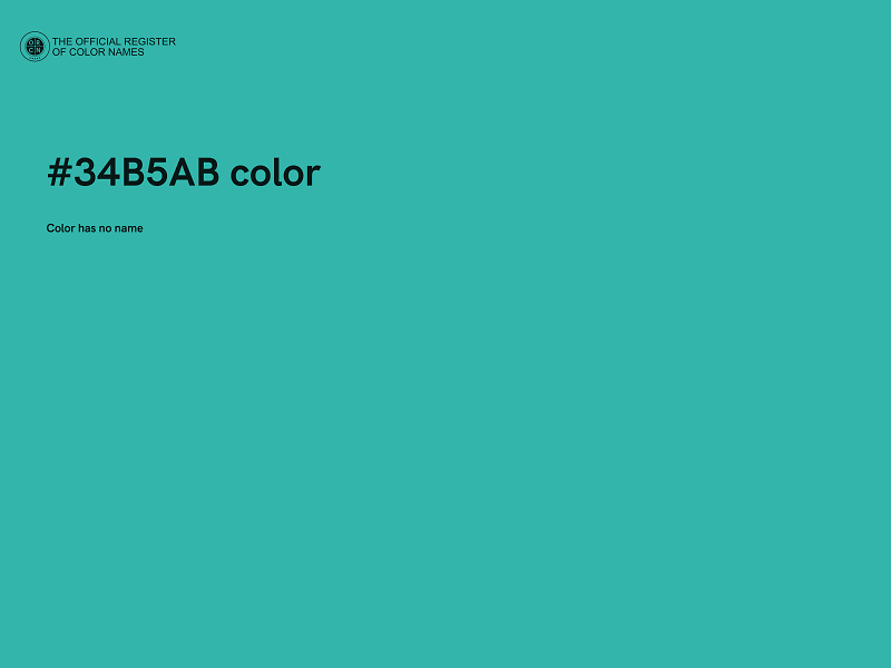 #34B5AB color image