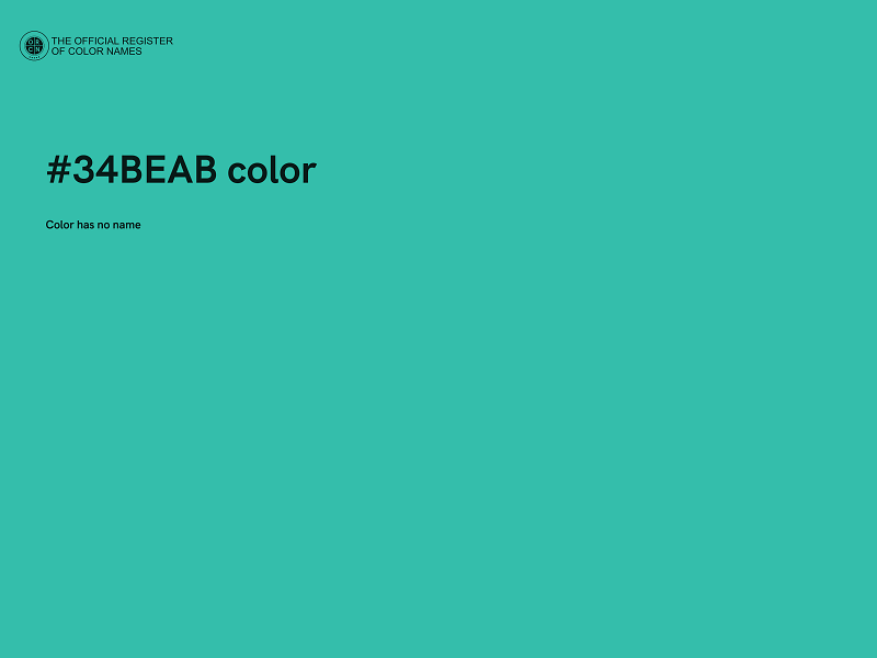 #34BEAB color image