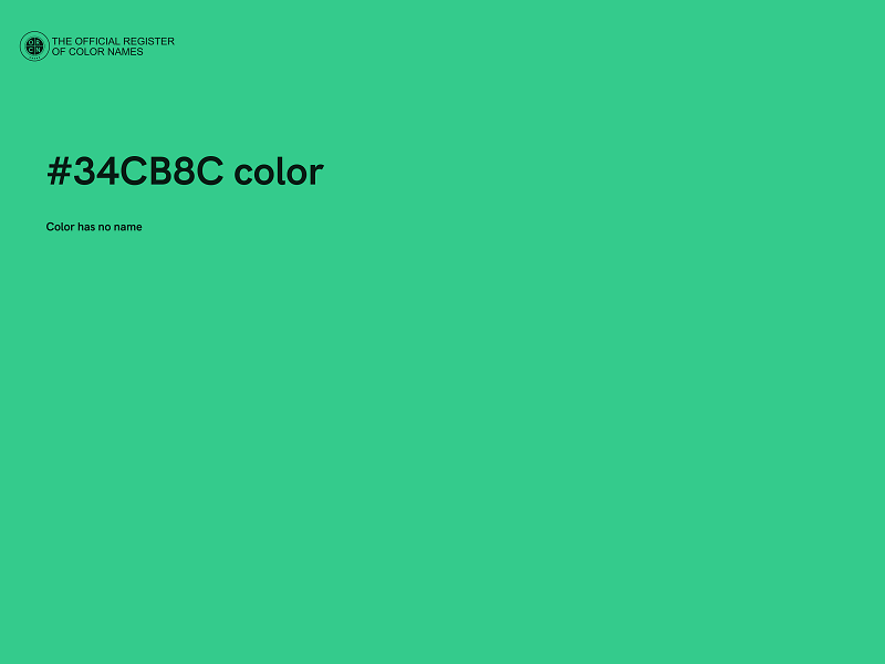 #34CB8C color image