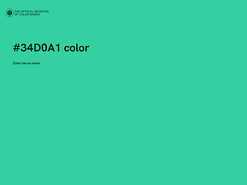 #34D0A1 color image