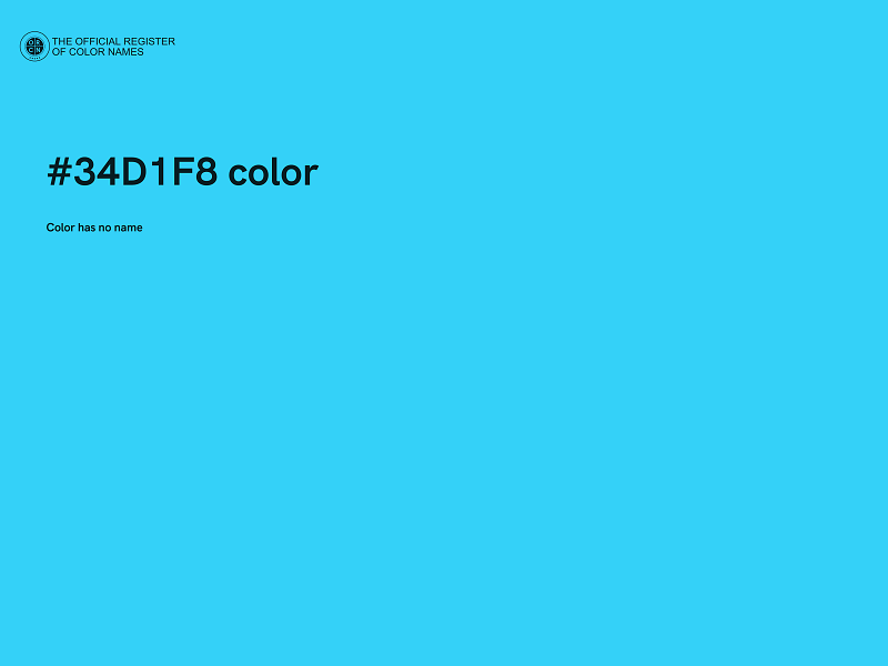 #34D1F8 color image