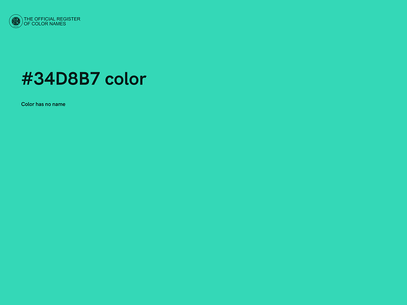 #34D8B7 color image