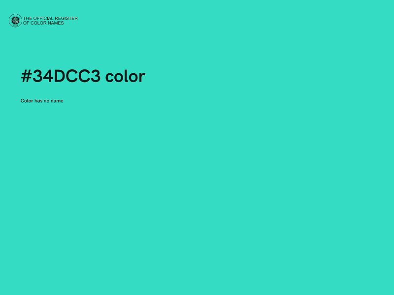 #34DCC3 color image