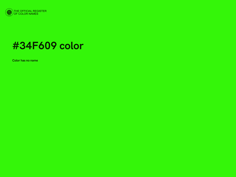 #34F609 color image