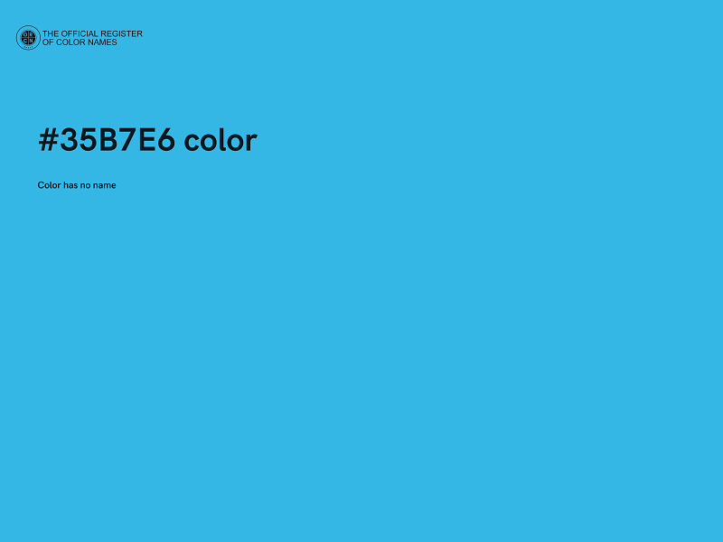 #35B7E6 color image