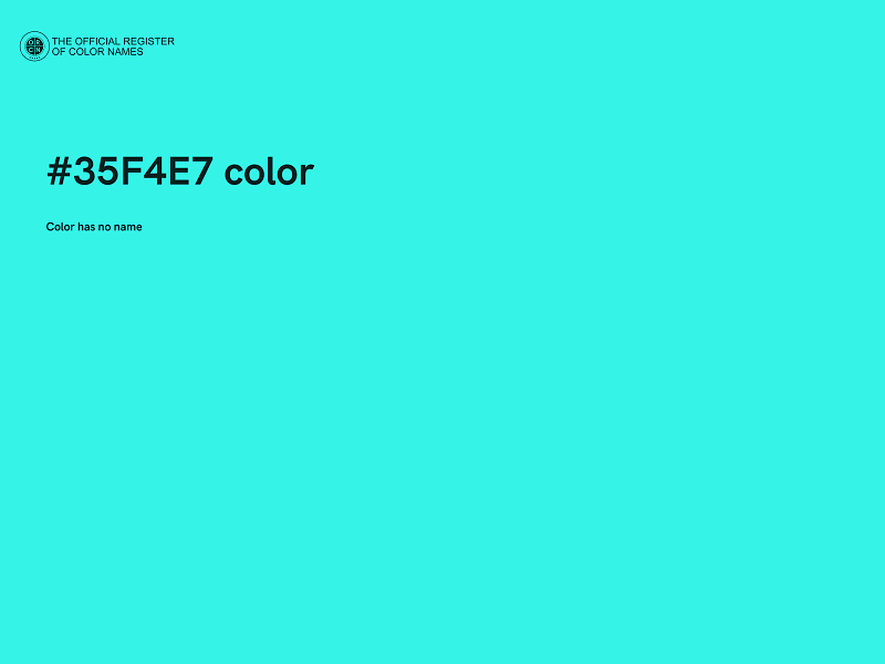 #35F4E7 color image