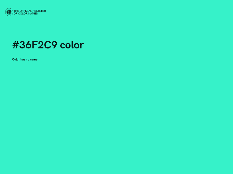 #36F2C9 color image