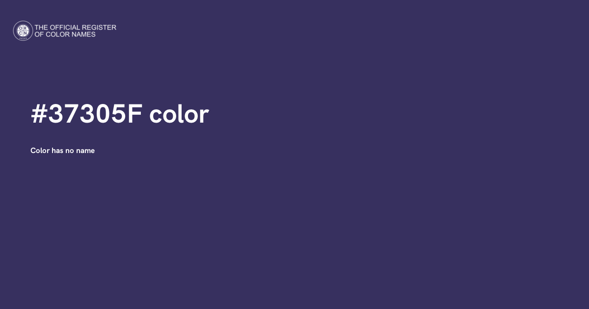 Color #37305F - The Official Register of Color Names
