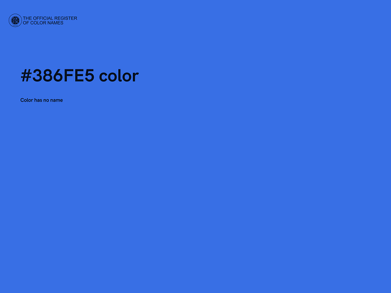 #386FE5 color image