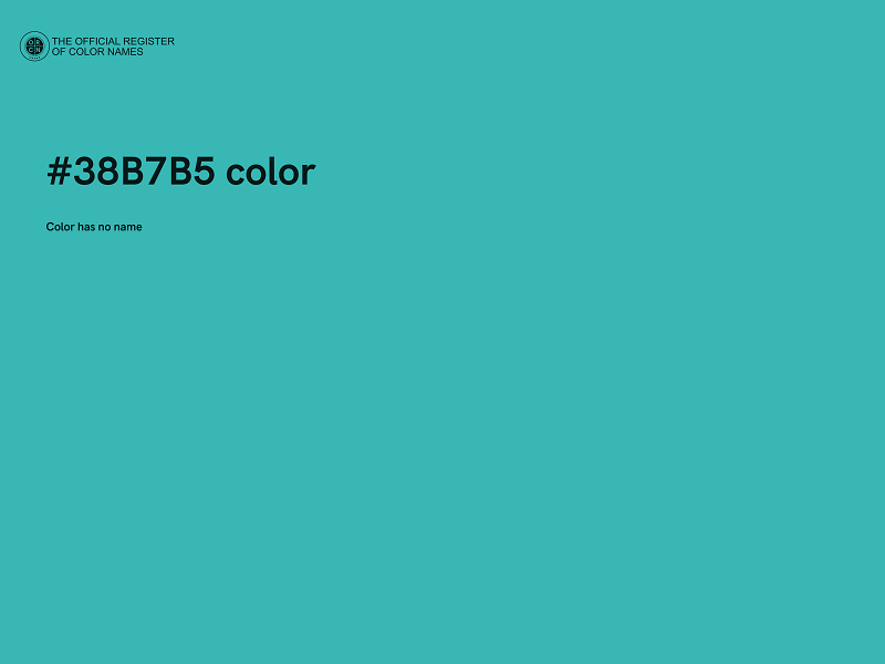 #38B7B5 color image