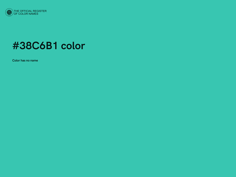 #38C6B1 color image