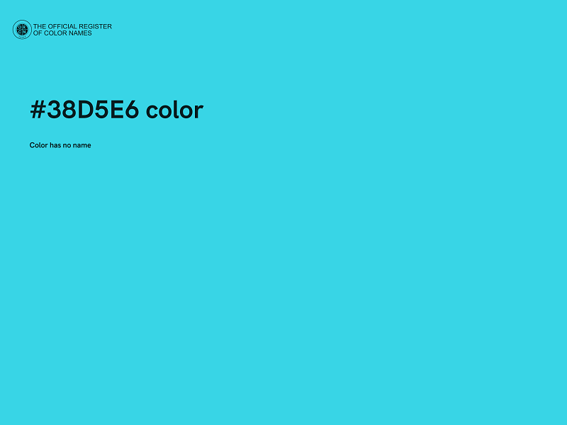 #38D5E6 color image