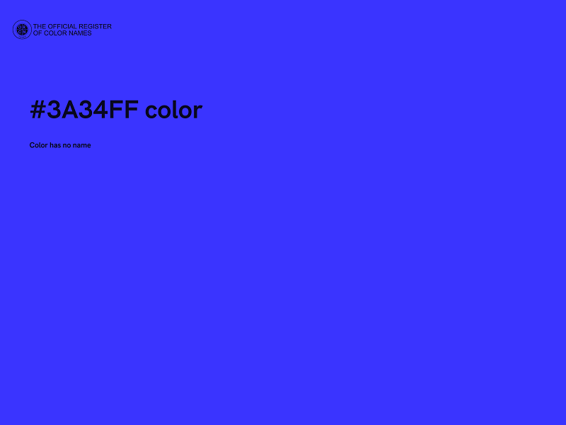 #3A34FF color image