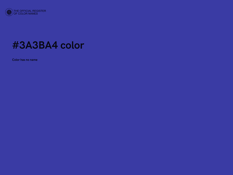 #3A3BA4 color image