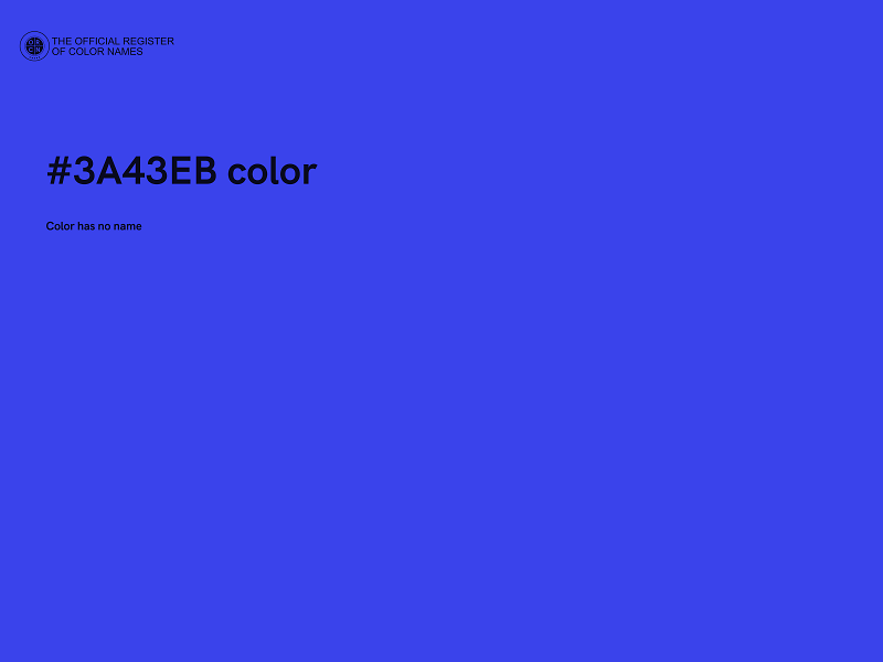 #3A43EB color image