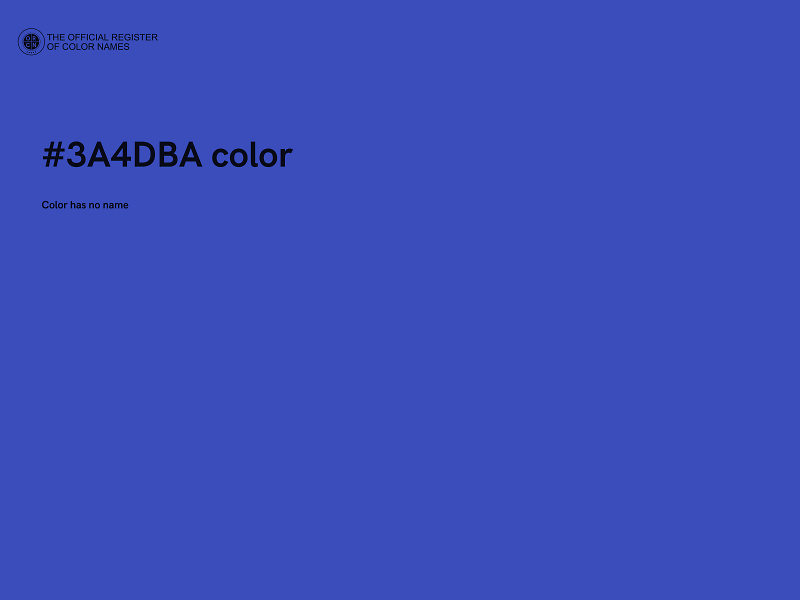 #3A4DBA color image