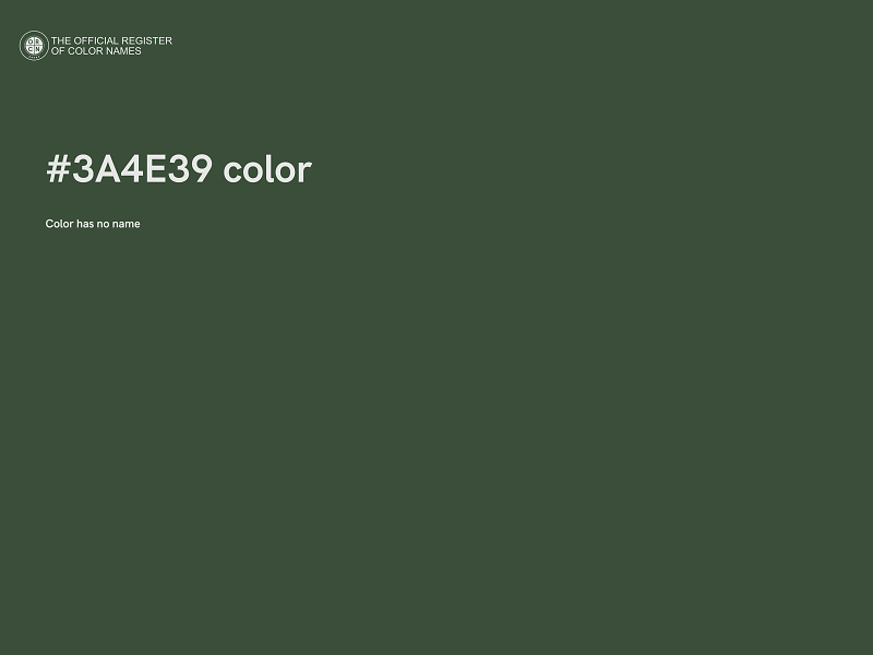 #3A4E39 color image